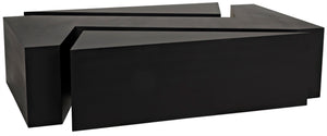 Noir Element Coffee Table - Handcrafted Matte Black Iron, Modular Design for Modern Living Room Style GTAB1066MTB