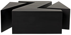 Noir Element Coffee Table - Handcrafted Matte Black Iron, Modular Design for Modern Living Room Style GTAB1066MTB