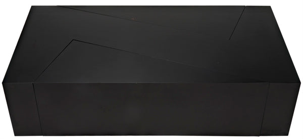 Noir Element Coffee Table - Handcrafted Matte Black Iron, Modular Design for Modern Living Room Style GTAB1066MTB