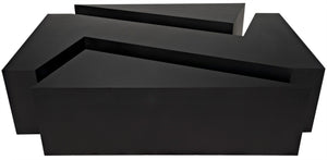 Noir Element Coffee Table - Handcrafted Matte Black Iron, Modular Design for Modern Living Room Style GTAB1066MTB