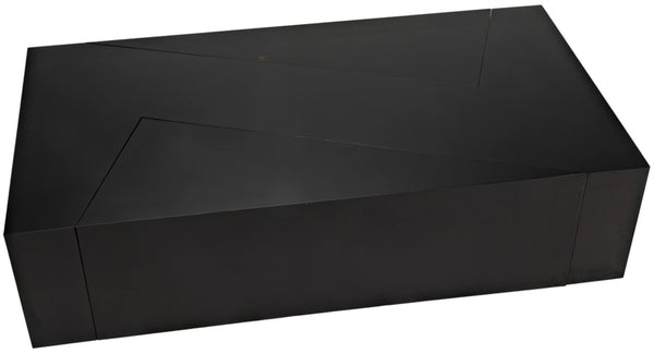 Noir Element Coffee Table - Handcrafted Matte Black Iron, Modular Design for Modern Living Room Style GTAB1066MTB