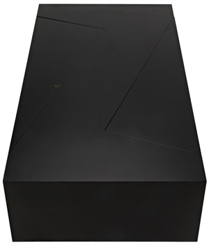 Noir Element Coffee Table - Handcrafted Matte Black Iron, Modular Design for Modern Living Room Style GTAB1066MTB