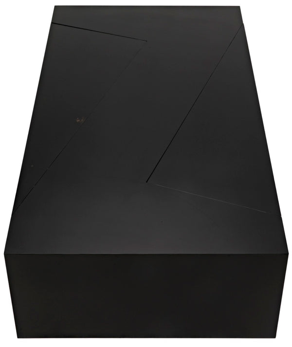 Noir Element Coffee Table - Handcrafted Matte Black Iron, Modular Design for Modern Living Room Style GTAB1066MTB