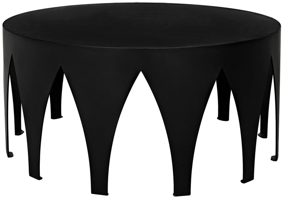 Noir Morocco Coffee Table - Handcrafted Matte Black Iron, Stylish Geometric Design for Modern Living Spaces GTAB1069MTB