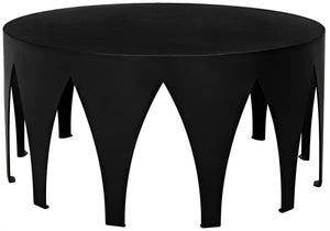 Noir Morocco Coffee Table - Handcrafted Matte Black Iron, Stylish Geometric Design for Modern Living Spaces GTAB1069MTB