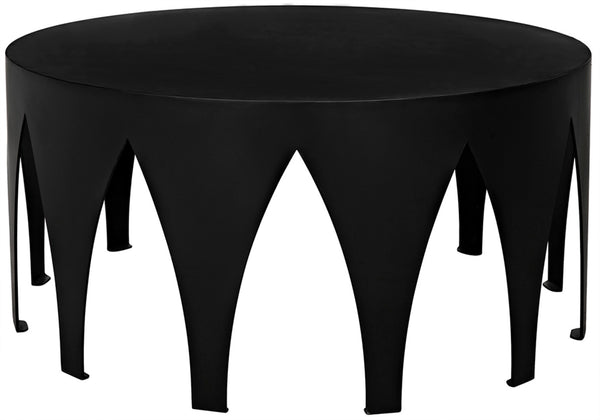 Noir Morocco Coffee Table - Handcrafted Matte Black Iron, Stylish Geometric Design for Modern Living Spaces GTAB1069MTB