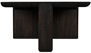 Noir Hagen Handcrafted Ebony Walnut Coffee Table - Versatile Two-Piece Design for Modern Living Spaces GTAB1071EB