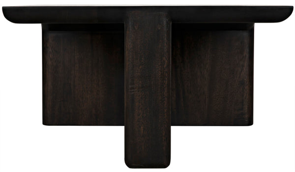 Noir Hagen Handcrafted Ebony Walnut Coffee Table - Versatile Two-Piece Design for Modern Living Spaces GTAB1071EB