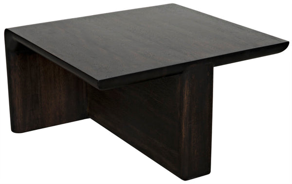 Noir Hagen Handcrafted Ebony Walnut Coffee Table - Versatile Two-Piece Design for Modern Living Spaces GTAB1071EB
