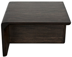 Noir Hagen Handcrafted Ebony Walnut Coffee Table - Versatile Two-Piece Design for Modern Living Spaces GTAB1071EB