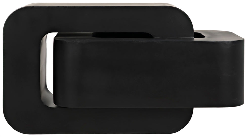 Noir Nodum Accent Table - Hand-Forged Black Iron Design, Industrial Style for Modern Interiors & Decor GTAB1078MTB