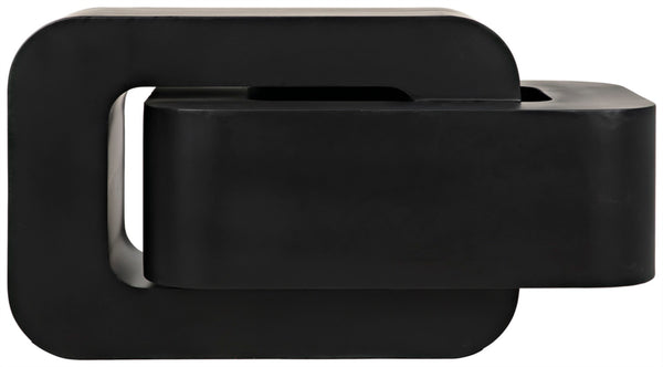 Noir Nodum Accent Table - Hand-Forged Black Iron Design, Industrial Style for Modern Interiors & Decor GTAB1078MTB