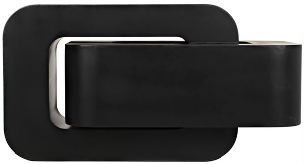 Noir Nodum Accent Table - Hand-Forged Black Iron Design, Industrial Style for Modern Interiors & Decor GTAB1078MTB