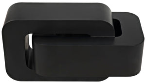 Noir Nodum Accent Table - Hand-Forged Black Iron Design, Industrial Style for Modern Interiors & Decor GTAB1078MTB