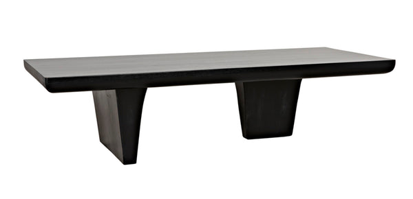 Noir Ward Coffee Table - Nautical-Inspired Modern Design in Solid Mahogany for Timeless Living Spaces Hand Rubbed Black GTAB1079HB