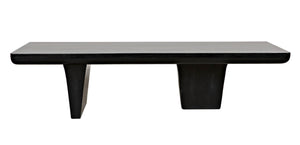 Noir Ward Coffee Table - Nautical-Inspired Modern Design in Solid Mahogany for Timeless Living Spaces Hand Rubbed Black GTAB1079HB
