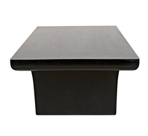 Noir Ward Coffee Table - Nautical-Inspired Modern Design in Solid Mahogany for Timeless Living Spaces Hand Rubbed Black GTAB1079HB