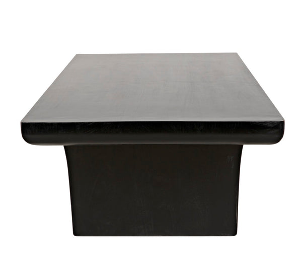 Noir Ward Coffee Table - Nautical-Inspired Modern Design in Solid Mahogany for Timeless Living Spaces Hand Rubbed Black GTAB1079HB