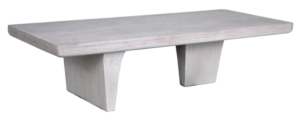 Noir Ward Coffee Table - Nautical-Inspired Modern Design in Solid Mahogany for Timeless Living Spaces White Wash GTAB1079WH