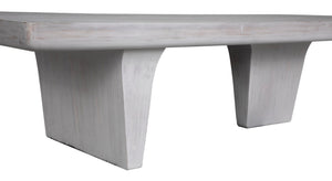 Noir Ward Coffee Table - Nautical-Inspired Modern Design in Solid Mahogany for Timeless Living Spaces White Wash GTAB1079WH