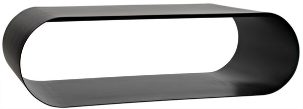Noir Hera Coffee Table - Stylish Matte Black Iron, Handcrafted Minimalist Design for Modern Interiors GTAB1081MTB