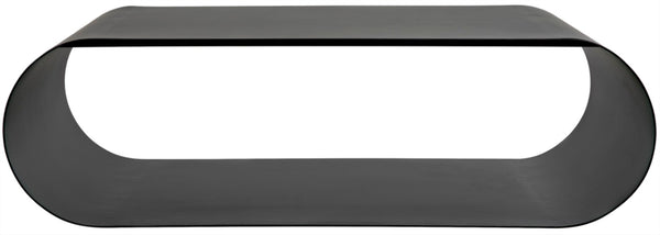 Noir Hera Coffee Table - Stylish Matte Black Iron, Handcrafted Minimalist Design for Modern Interiors GTAB1081MTB
