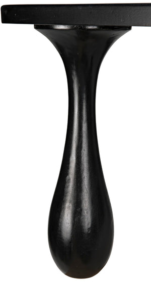 Noir Drop Coffee Table - Sculptural Elegance in Hand-Rubbed Black Finish with Unique Droplet Legs GTAB1086HB