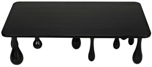 Noir Drop Coffee Table - Sculptural Elegance in Hand-Rubbed Black Finish with Unique Droplet Legs GTAB1086HB