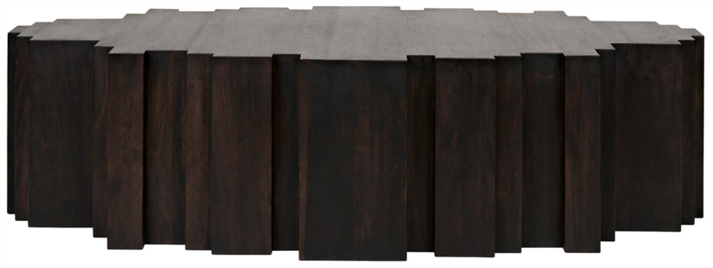 Noir Royce Coffee Table - Elegant Ebony Walnut Finish with Modern Design & Ample Surface for Living Spaces GTAB1087EB