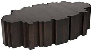Noir Royce Coffee Table - Elegant Ebony Walnut Finish with Modern Design & Ample Surface for Living Spaces GTAB1087EB