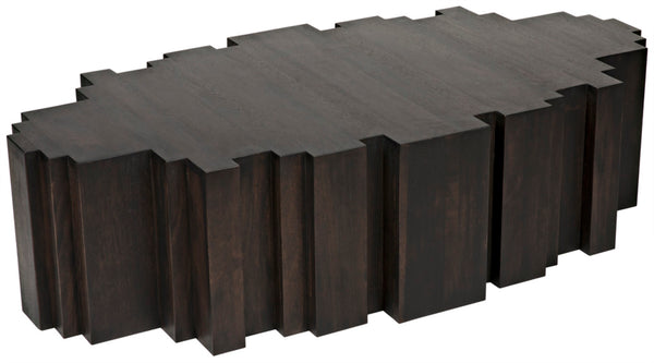 Noir Royce Coffee Table - Elegant Ebony Walnut Finish with Modern Design & Ample Surface for Living Spaces GTAB1087EB