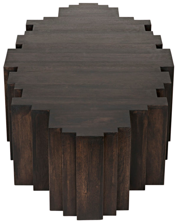Noir Royce Coffee Table - Elegant Ebony Walnut Finish with Modern Design & Ample Surface for Living Spaces GTAB1087EB