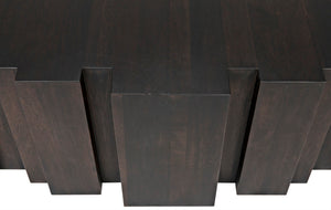 Noir Royce Coffee Table - Elegant Ebony Walnut Finish with Modern Design & Ample Surface for Living Spaces GTAB1087EB