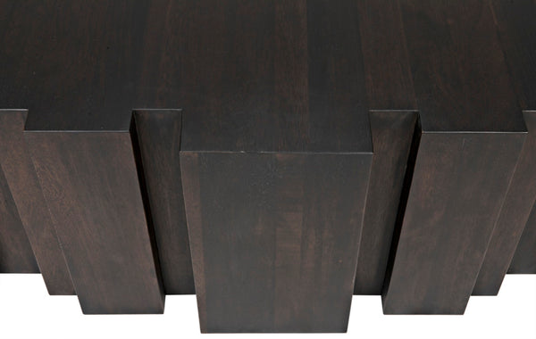 Noir Royce Coffee Table - Elegant Ebony Walnut Finish with Modern Design & Ample Surface for Living Spaces GTAB1087EB