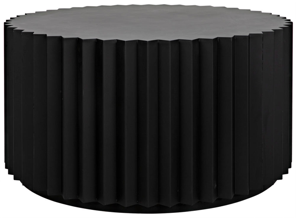 Noir Stern Artisan Coffee Table - Minimalist Black Iron Design for Modern Living Spaces & Loft Interiors GTAB1094MTB