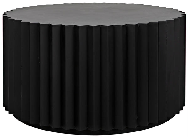 Noir Stern Artisan Coffee Table - Minimalist Black Iron Design for Modern Living Spaces & Loft Interiors GTAB1094MTB