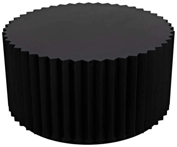 Noir Stern Artisan Coffee Table - Minimalist Black Iron Design for Modern Living Spaces & Loft Interiors GTAB1094MTB