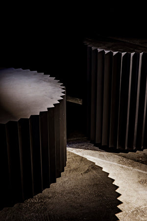 Noir Stern Artisan Coffee Table - Minimalist Black Iron Design for Modern Living Spaces & Loft Interiors GTAB1094MTB