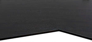 Noir Tabu Coffee Table - Artisan Crafted with Ebony Walnut Top & Elegant Antique Brass Legs for Modern Spaces GTAB1095MBEB