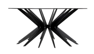 Noir Spider Coffee Table – Sleek Black Metal Design with Open Base for Modern Industrial Living Spaces GTAB1107MTB