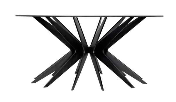 Noir Spider Coffee Table – Sleek Black Metal Design with Open Base for Modern Industrial Living Spaces GTAB1107MTB