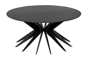 Noir Spider Coffee Table – Sleek Black Metal Design with Open Base for Modern Industrial Living Spaces GTAB1107MTB