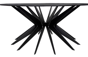 Noir Spider Coffee Table – Sleek Black Metal Design with Open Base for Modern Industrial Living Spaces GTAB1107MTB