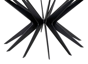 Noir Spider Coffee Table – Sleek Black Metal Design with Open Base for Modern Industrial Living Spaces GTAB1107MTB
