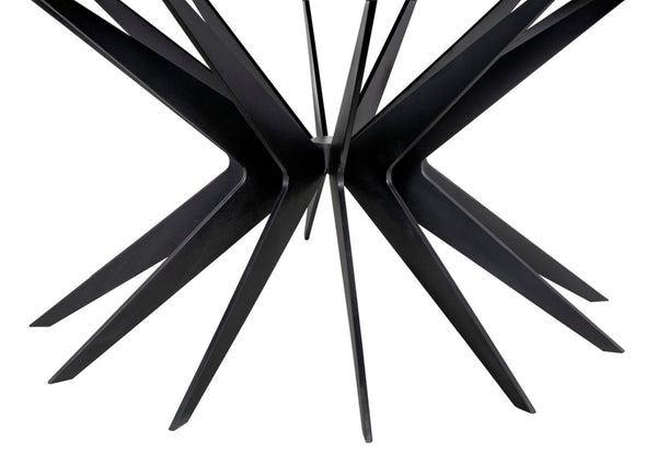 Noir Spider Coffee Table – Sleek Black Metal Design with Open Base for Modern Industrial Living Spaces GTAB1107MTB