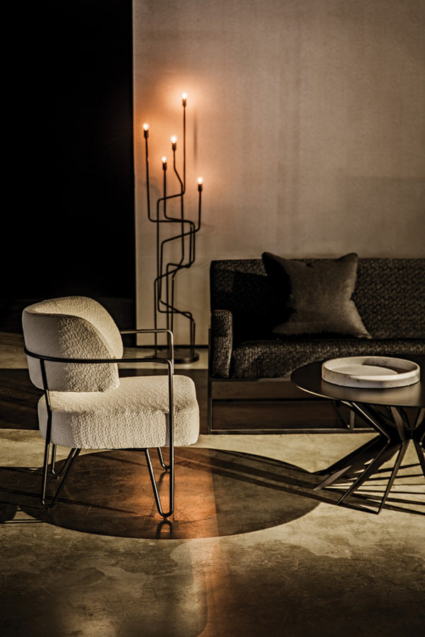 Noir Spider Coffee Table – Sleek Black Metal Design with Open Base for Modern Industrial Living Spaces GTAB1107MTB