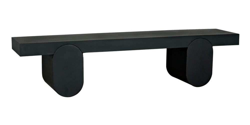 Noir Evora Coffee Table - Modern Matte Black Metal with Sculptural Curved Legs for Stylish Living Rooms GTAB1108MTB