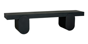 Noir Evora Coffee Table - Modern Matte Black Metal with Sculptural Curved Legs for Stylish Living Rooms GTAB1108MTB