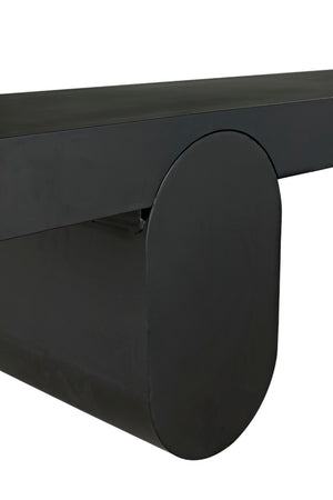 Noir Evora Coffee Table - Modern Matte Black Metal with Sculptural Curved Legs for Stylish Living Rooms GTAB1108MTB