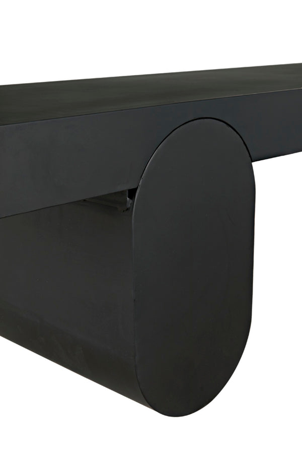 Noir Evora Coffee Table - Modern Matte Black Metal with Sculptural Curved Legs for Stylish Living Rooms GTAB1108MTB